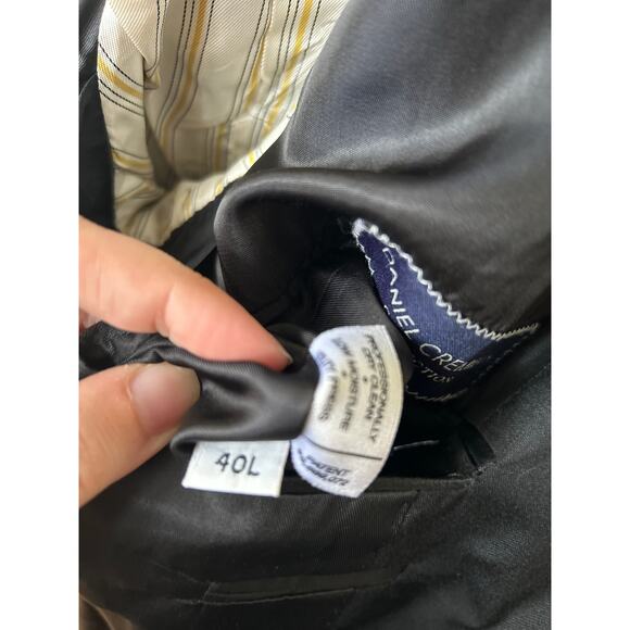Daniel Cremieux Loro Piana Black Three Button Blazer 40L - Picture 7 of 9